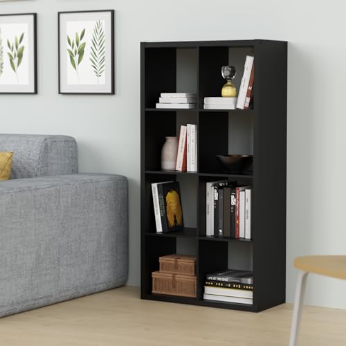 Image of ClosetMaid Decorative Open Back 8-Cube Storage Organizer, Black