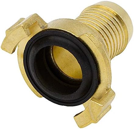 Variosan Plain Brass Quick Hose Connector, Nozzle, Untreated Brass, Geka System, Gold, 1" - Image 3