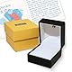 VOICEGIFT Ringbox mit Sprachrekorder – nimmt mehrere Nachrichten bis zu 60 Sekunden auf – Ringbox mit Licht für besondere Anlässe (schwarz)