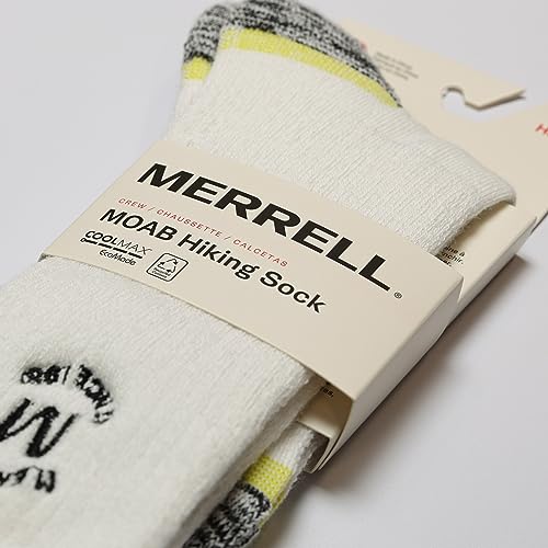 Image of Merrell Men's and Women's MOAB Hiking Midweight Cushion Socks - Unisex Coolmax Moisture Management and Arch Support