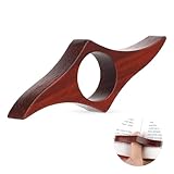 Thumb Book Page Holder, Handmade Walnut Bookmarker Natural Wood Book Opener Holder Novel Reading Accessories for Book Lovers, Christmas Gifts for Reader, Teacher, Students, Bookworm, Librarian