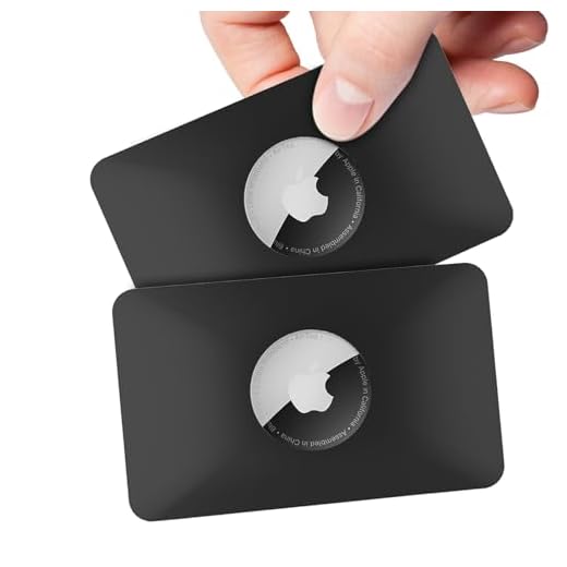 2PCS Card Case for AirTag Tag Card Flex Credit Card Size Wallet Case Holder for AirTag for Purse, Handbag, Backpack Wallet, Clutch, Wristlet (Black)