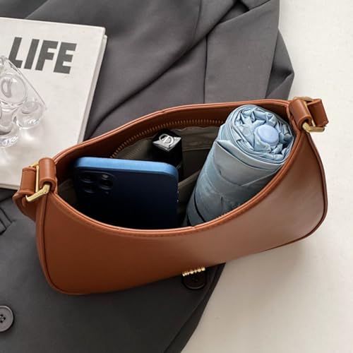 Umhängetasche Damen klein Handtasche, Y2K Crossbody Bag Damen PU Leder Schultertasche Vintage für Frauen Dating Party Einkaufe – Bild 5