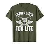 Mens Father And Son Riding Partners For Life Motorcycle Biker T-Shirt