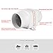 HKINBAS Auto Parts Fit for 4inches in Line Bilge DC Air Blower Mute Strong Engine Ventilation Fan for Yacht RV Accessories (12V)
