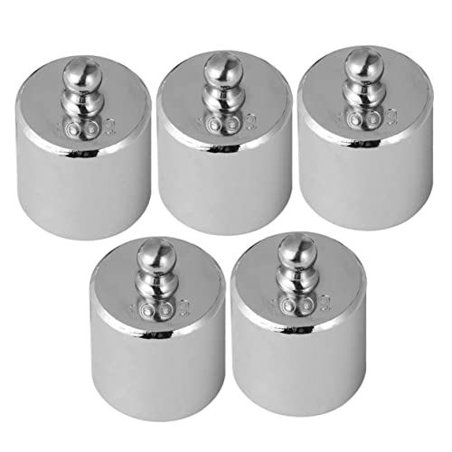 KICHOUSE 5pcs Calibration Weights Steel Weights Kit for Scale Calibration Kitchen Teaching Instruments