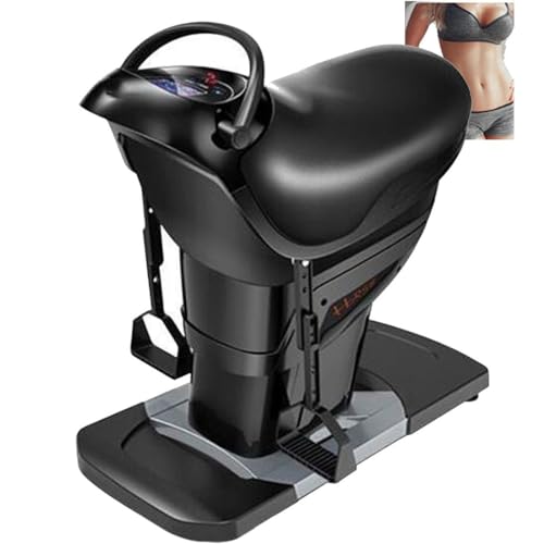 GenSDH Electric Horse Riding Simulator Fitness Machine with Bluetooth,20 Speeds,Calorie Monitoring for Waist and Legs Workout,Black