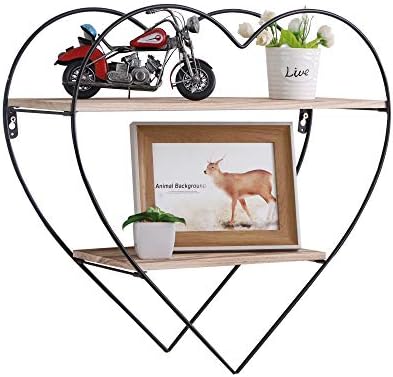 PENGKE 3-Tier Rustic Floating Wall Shelves - Industrial Modern Farmhouse Shelving for Bedroom, Kitchen, Living Room, Bath Decor, Display & Storage
