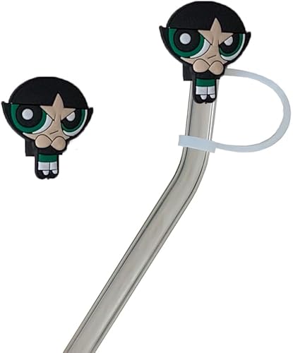 Miniatura 5 de Tapa de paja para Stanley, divertida decoración de paja de dibujos animados para Stanley de 30 y 40 onzas, fundas de punta de popote para Stanley,