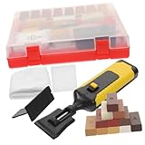 TOYANDONA Bodenreparaturset Kratzerentferner für Holzböden Laminatboden Vinylboden mit Wachsblöcken Heizwerkzeug zur Einfachen Schadenreparatur