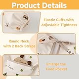 Baby Bibs with Long Sleeves 2 Pcs, Waterproof Weaning Bib with Large Pocket Unisex Machine Washable Adjustable Feeding Apron for Infant Toddler Painting 6 Months to 3 Years Old (Bear & Dinosaur) - Image 3