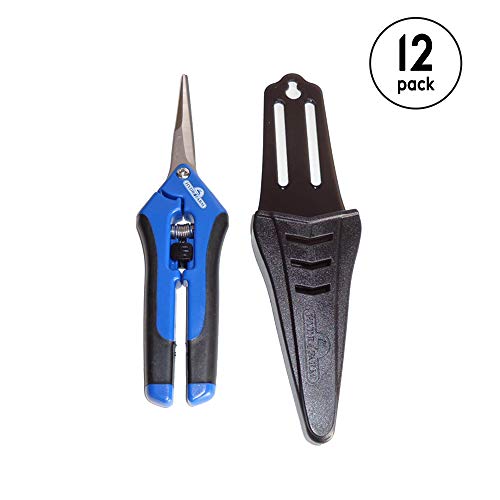 Hydrofarm Hgpp400C Precision Curved Blade Gardening Scissor Pruners For Plants And Flower Trimming With Safety Lock (12 Pack) #TOP1