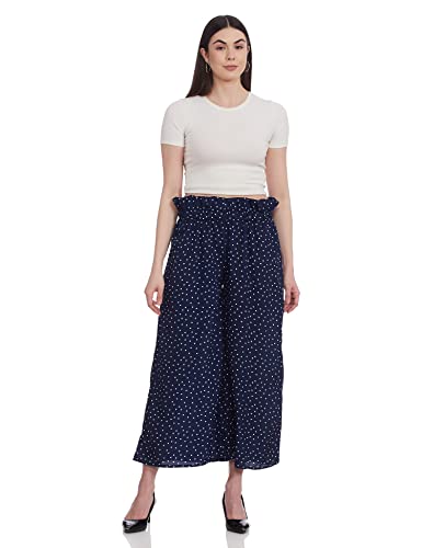 Image of A.T.U.N. (ALL THINGS UBER NICE) Womens High Rise Printed Regular Palazzo | Ankle Length Relaxed Fit Pant