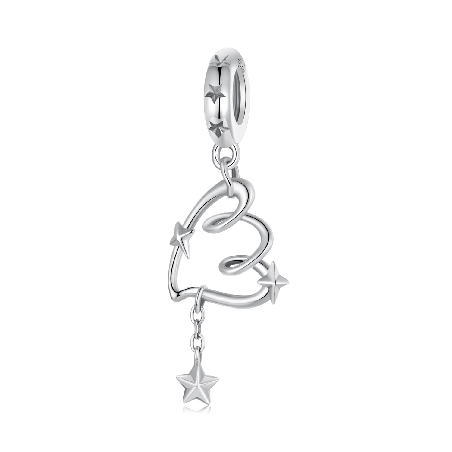 Colgante de corazón de plata 925 NINGAN el regalo emotivo perfecto para tu esposa y amante 8