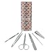 Knots Optical Illusion Pattern Stainless Steel Manicure Pedicure Grooming Beauty Care Travel Kit