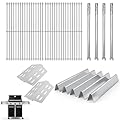 Grill Parts Kit for Weber Genesis 300 330 Series Genesis E330 E310 S310 S330 EP330 S320 E320 EP-310 EP-320 Grill Parts, Stainless Steel Genesis Grates Flavorizer Bars Grill Parts Kit, 4Pcs Burner Tube