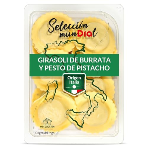 Pasta fresca girasoli de burrata y pistacho Dia Selección Mundial 250 g