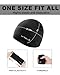 WRELS Running Skull Cap,Breathable Helmet Liner Cycling Beanie,Sweat Wicking Hockey Head Caps for Men Women,Skull Caps for Football Black