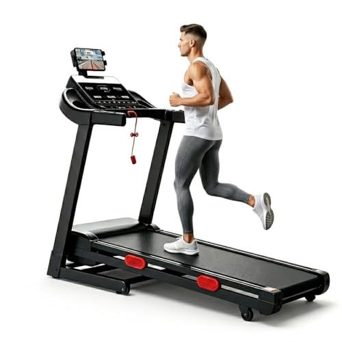Image of Foldable Treadmill with 0-15% Auto Incline, 3.8 HP Folding for Home Running, 9.0 MPH Max Speed, 330 LBS Weight Capacity, Bluetooth Speakers & APP Connectivity
