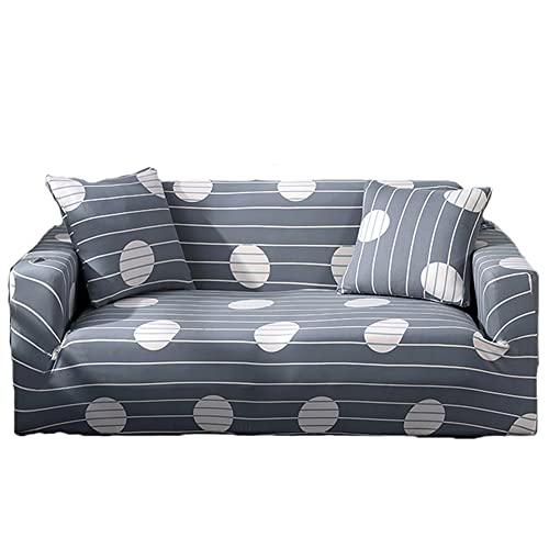 EMYRSA Housse de Canapé 1/2/3/4 Places Housse Canapé Extensible Housse Canape d'angle Universelle Housse de Canape avec Accoudoirs Revêtement de Canapé avec 2 Housse de Coussin (C,1 Places) Cover