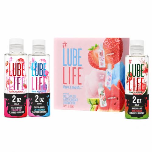 LUBELIFE Flavored Water Based Lube Variety Pack 3 x 2 fl oz