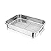 Price comparison product image Rohi Universal Roasting Tin with Rack  Steel Roasting Tray with Detachable Handle  For Baking, Roasting, Grilling  Suitable for Most Oven, Cookers (Large, 37cm x 28.5cm x 5.5cm)