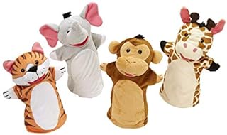 Melissa & Doug Zoo Friends Hand Puppets | Puppets & Theaters | Soft Toy | 2+ | Gift for Boy or Girl