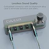 Cubilux Bidirectional 4-Channel 3.5mm Audio Switcher, Passive Stereo 4-Port 1/8” Aux Selector Box Compatible Speaker Headphones/Earphones Laptop Computer Smartphone Audio System Home Office Mixer AMP - Image 4