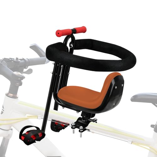Yinbly Front Mounted Child Bike Seat for Adult MTB–Interactive Toddler Bicycle Carrier with Full...