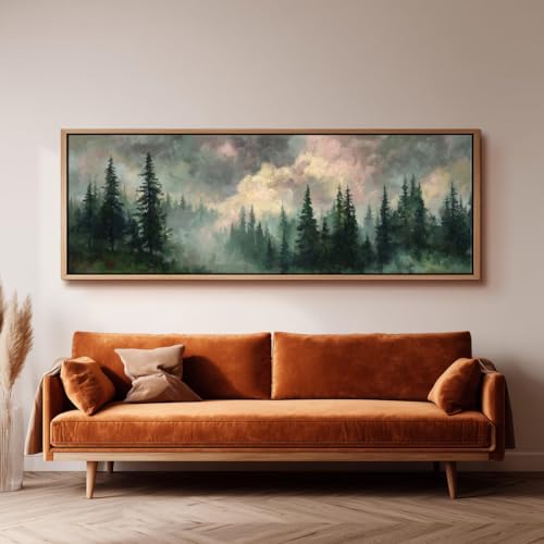 Tableau de forêt panoramique pour habiller un grand mur vide - 4