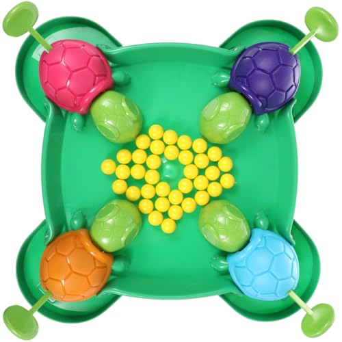 Amosfun Juego De Mesa para Niños Pequeños Juego De Tortuga Tragabolas Inteligente para Niños 2 a 4 Jugadores 36 Bolitas De Juguete 9.84 X 9.84 X 3.14 in
