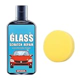 Windshield Repair Kit & Glass Scratch Remover,Windscreen Chip Repair Kit with Glass Polish Sponge,Car Scratch Windscreen Crack Repair,DIY for Windows,Mirrors