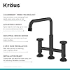 KRAUS Urbix Industrial Bridge Kitchen Faucet with Side Sprayer in Brushed Gold, KPF-3125BG #4