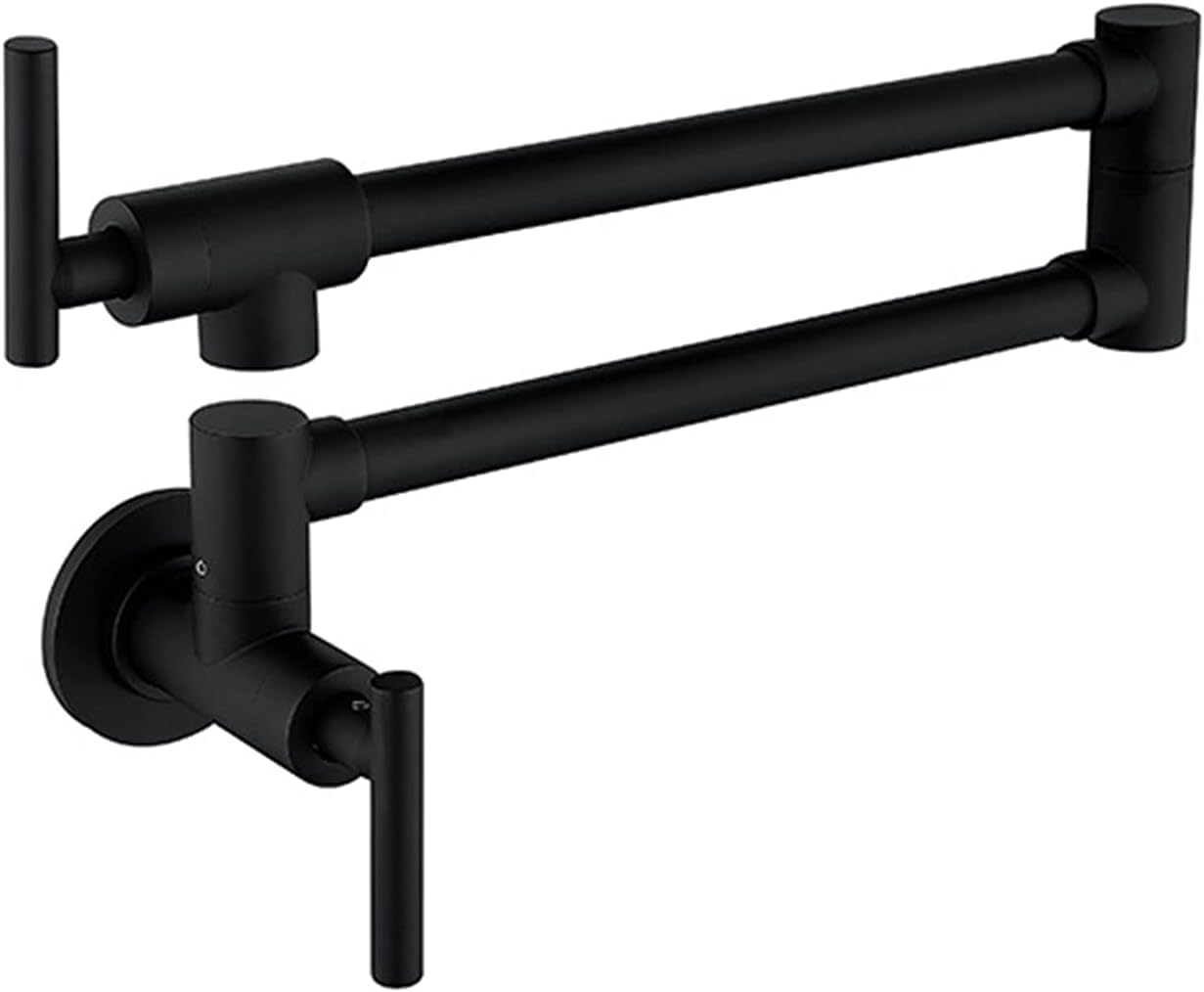 Robinet de cuisine mural en laiton noir au design pliable haut de gamme