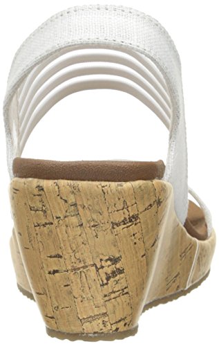 Skechers Cali Women's Beverlee Smitten Kitten Wedge Sandal,Off-White Cork,8 M Us #TOP2