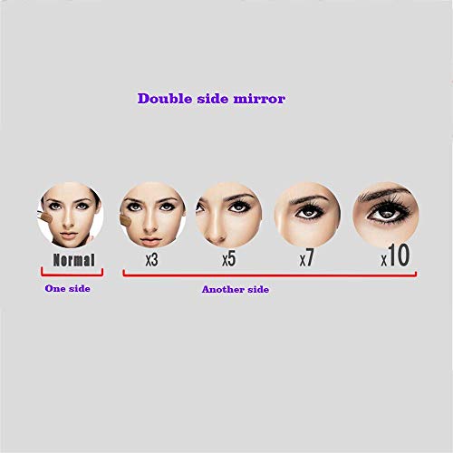 Miroir de rasage mural double face grossissant 5X extensible miroir de maquillage 6" - 7