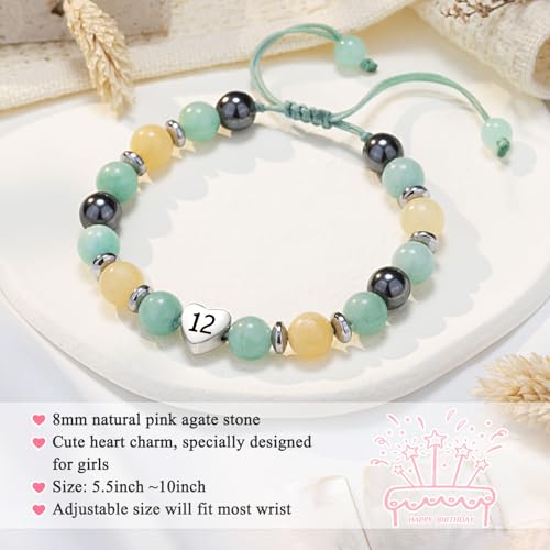 6-18 Year Old Girl Birthday Sweet Number Heart Bracelet Gifts for Daughter/Granddaughter/Niece/Friends4