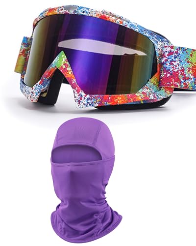 immoono Purple Rainbow MX Goggle