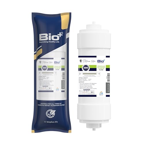 Image of Bio+ Granular Activated Carbon Filter 8 inch - 1100 Iodine Value - 4 Wash Activated Carbon - Superior Filtration for Purified Water - Remove Odors, Chemicals, and Impurities