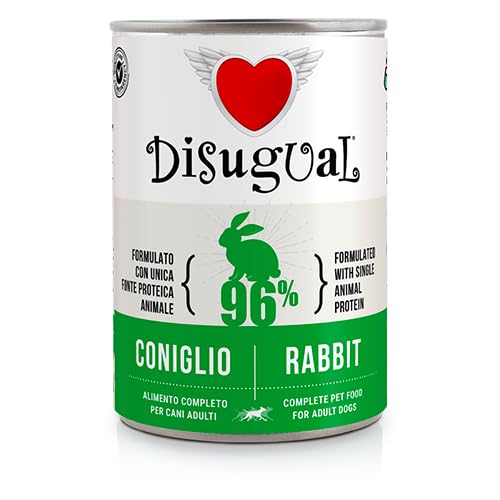 Disugual Cibo Umido per Cani Adulti Monoproteico 96%, 13 Pezzi Misti, Salmone, Tacchino, Manzo, Storione, Anatra, Oca, Pesce Bianco, Agnello, Maiale, Cinghiale, Coniglio, Pollo, Bufalo