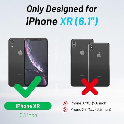 Etui flip cuir pour iPhone XR protection antichoc 360 compatible Apple XR