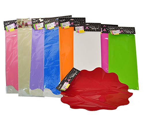 Zelda Bomboniere - Piatto da Portata in Vetro Lucido, Rosso, 50 cm, Solido, Tinta Unita, 2l.35MY, D.50 Cm, Fondo Pieno, Decorazione, Confezionamento, Microwave e Lavastoviglie, N 50