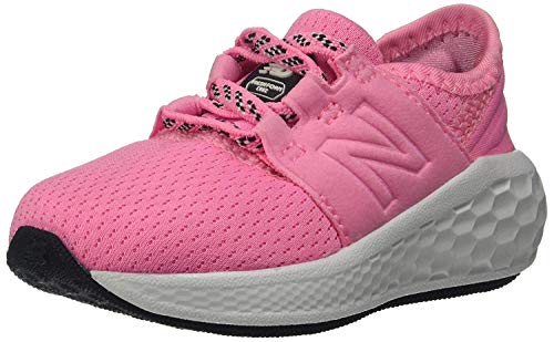 New Balance Kid's Fresh Foam Cruz V2 Running Shoe, Guava/Light Cobalt, 4 W