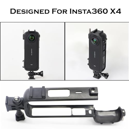 Image of Action Pro Protective Frame Skeleton Case Camera Mount with 1 /4 Thread Adapter Compatible with Insta360 X4 Action Camera (Black)
