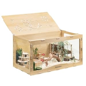 MEWOOFUN Holz Hamsterkäfig 100x50x50cm