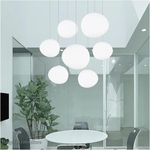 Lustres à LED en forme d'œuf en verre suspendus - 6