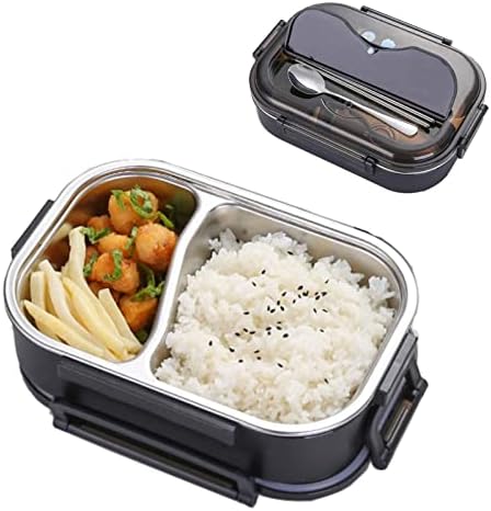 Tinaforld 304 Stainless Steel Thermal Lunch Box Leakproof Food Storage Containers, Bento Box for Adults,Men,Women