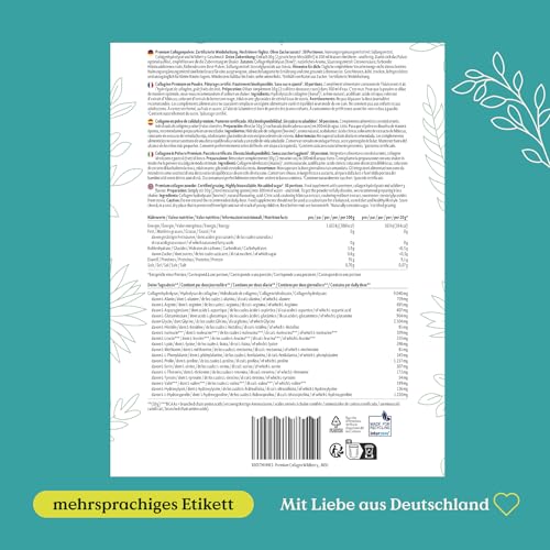 NATURE LOVE Premium Collagenpulver 500g – Wildberry Geschmack – Kollagen von Rindern aus Weidehaltung, hoch bioverfügbar ohne Zuckerzusatz, nur Süßungsmittel – laborgeprüft & in Deutschland produziert 6