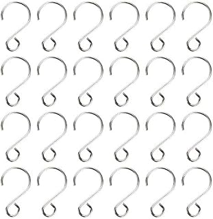 Dadabig 160 PCS S Shape Hooks, Stainless Steel Hook Small Ornament Hook DIY Jewelry Accessories for Crystal Bead Curtain Christmas Tree Baubles Decoration