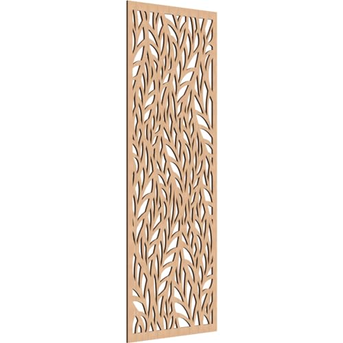 Image of Ortonville Decorative Pierced Fretwork Wood Wall Panels, 31 3 /8 inchW x 79 3 /8 inchH x 3 /8 inchT, Hickory